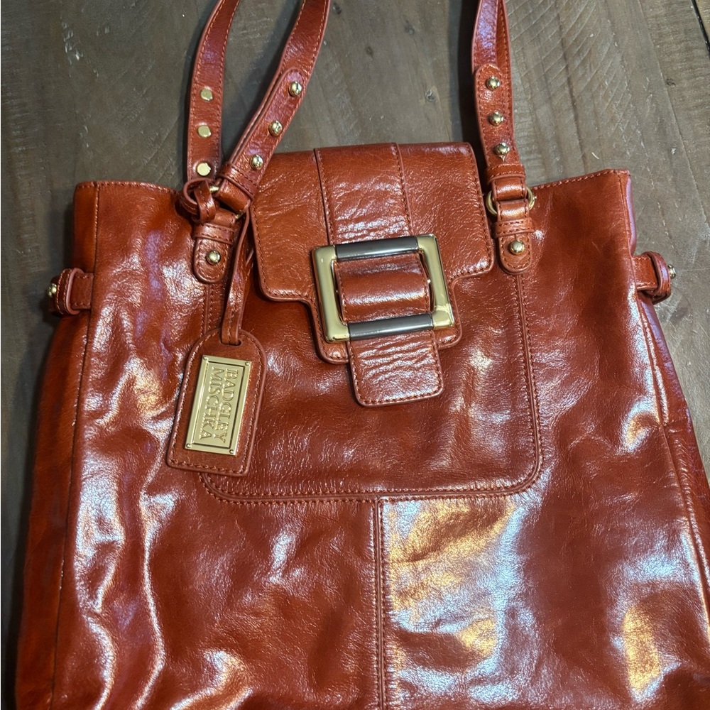 Bradley Mischka burnt brown  Leather Shoulder Bag